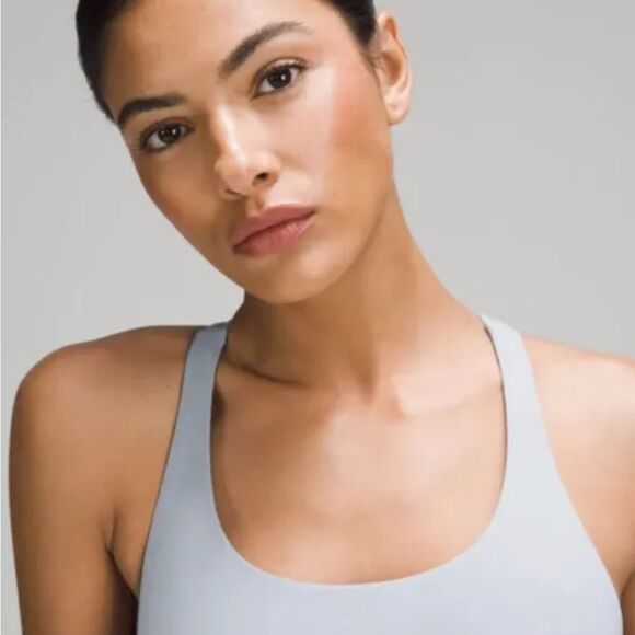 LULULEMON x MADHAPPY | Energy Longline Bra Light Blue Collab Women’s Size 4 - Picture 4 of 14